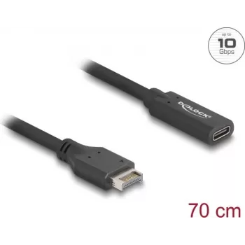 DeLOCK USB-Kabel Type-E Key A 20-polig Stecker auf USB Type-C Buchse 70 cm