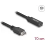 DeLOCK USB-Kabel Type-E Key A 20-polig Stecker auf USB Type-C Buchse 70 cm