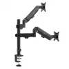 Maclean 2-fach Monitorhalterung, Gasfeder, 17-32 inch, 2-10 kg, schwarz, MC-136