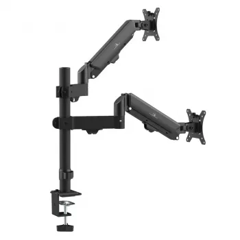 Maclean 2-fach Monitorhalterung, Gasfeder, 17-32 inch, 2-10 kg, schwarz, MC-136
