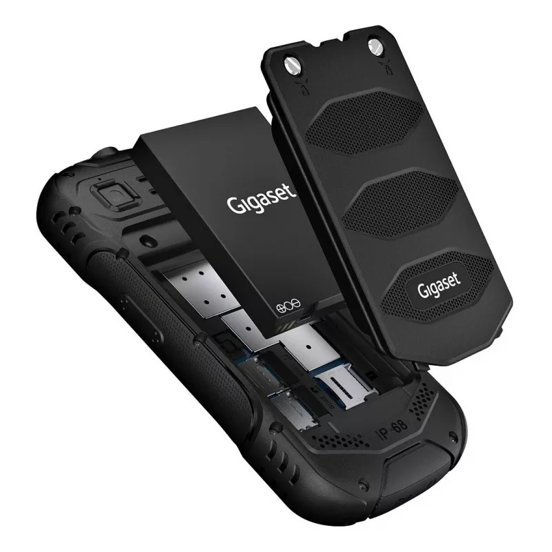 GIGASET GLX 8 ACTIVE schwarz 6,1 cm 2,4 Zoll Display Push-to-talk Funktion 2500 mAh Akku IP68 2 MP Kamera Dual-SIM Bluetooth