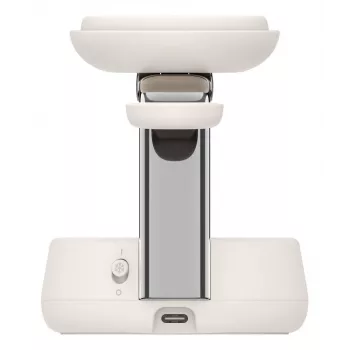 Kabelloses USB-Ladegerät Belkin Qi2 WIZ040KQSD — 25 W, USB-Stromversorgung, 1,5 m Kabel, weiß, für Smartphone Smartwatch Kopfhörer Fitness-Tracker