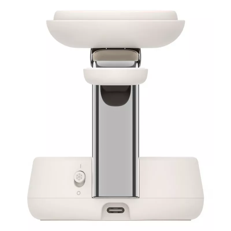 Kabelloses USB-Ladegerät Belkin Qi2 WIZ040KQSD — 25 W, USB-Stromversorgung, 1,5 m Kabel, weiß, für Smartphone Smartwatch Kopfhörer Fitness-Tracker