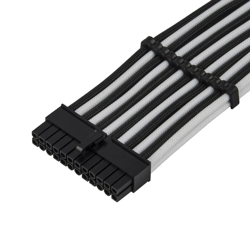 ATX-Verlängerungskabel SILVERSTONE SST-PP07E-MBBW 30 cm schwarz/weiß