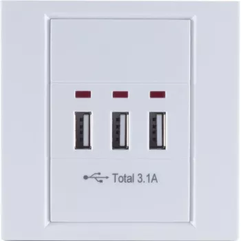 Steckdose mit USB ShiverPeaks BS60065 Weiß
