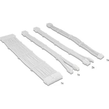 Verlängerungskabel-Set DELOCK 84542 — 5-teilig gesleevt 30 cm