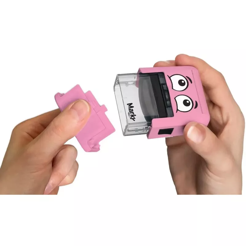 Colop Marky Rechteckiger Pinker Stempel für Papier und Textil
