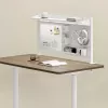 Schreibtisch-Trennwand ergo office ER-301 W – 1116 mm breiter Stahl-Sichtschutz mit Magnettafel, weiß, max. Belastung 10 kg