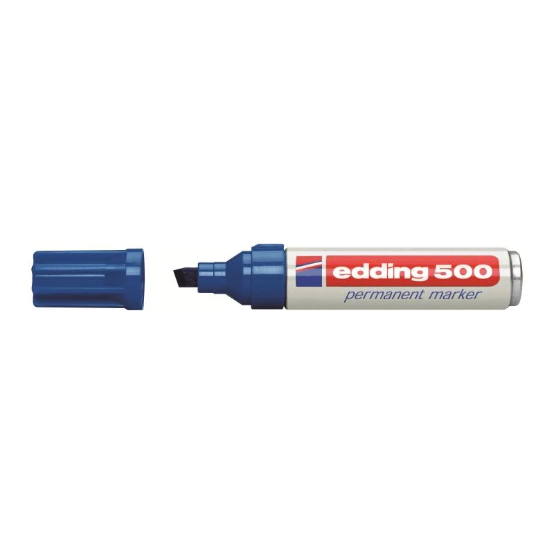 Permanentmarker Edding 500 Keilspitze Blau