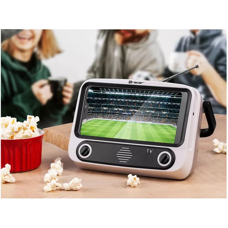 Mobiler Ständer TRACER T-MLX48046 mit Bluetooth-Lautsprecher, verstellbare Telefon-/Tablet-Halterung
