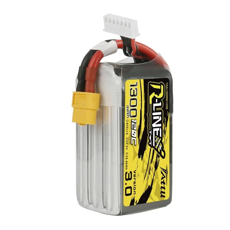 Tattu R-Line Version 3.0 1300mAh 22.2V 120C 6S1P XT60 Akku