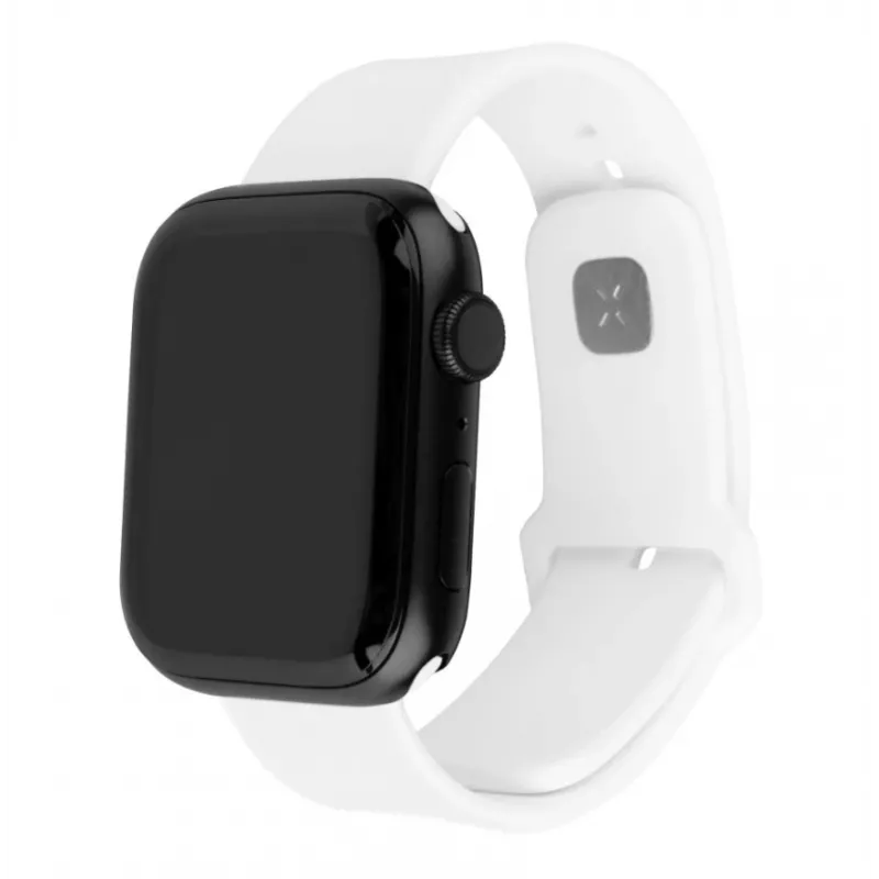 Uhrenarmband FIXED Sporty Strap Set FIXSST2-1029‑WH für Apple Watch Ultra 49mm Weißes Silikon
