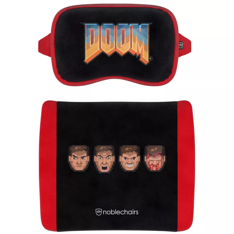 Memory Foam Kissen-Set noblechairs DOOM Retro Edition — ergonomische Kissen für Gaming- und Bürostühle