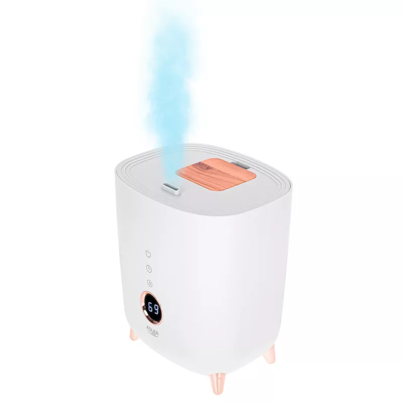 Ultraschall-Luftbefeuchter Adler AD 7972 — 4 L Tank, 300 ml/h, bis zu 35 m², 23 W, weiß