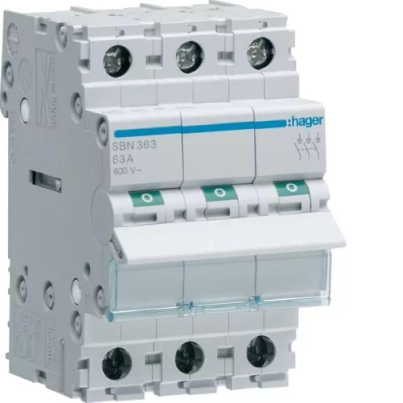 Leitungsschutzschalter Hager SBN363 3 Module