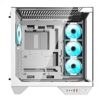 Darkflash DY470 PC-Gehäuse (weiß) + 4 Lüfter