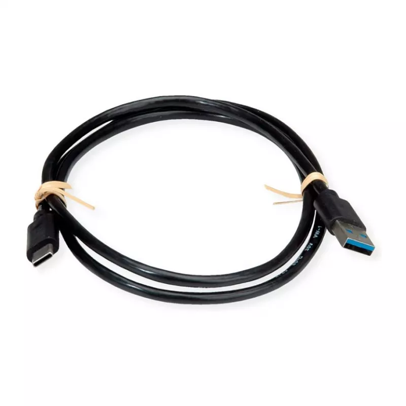 ROLINE RM USB 3.2 Gen 1 Kabel, A-C, ST/ST, schwarz, 0,5 m