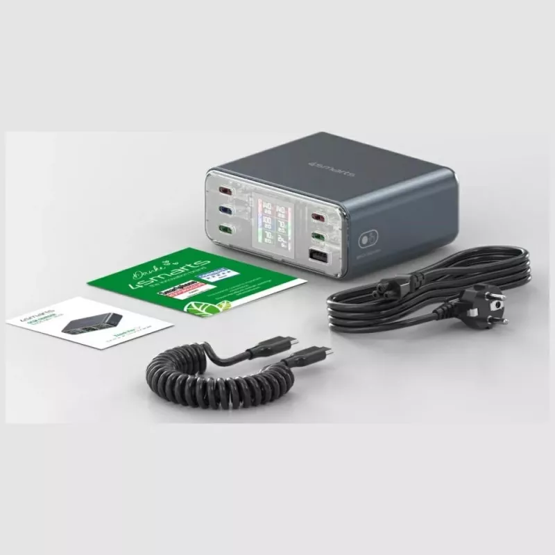 Ladestation 360W 5xUSB-C + 1xUSB-A GaN