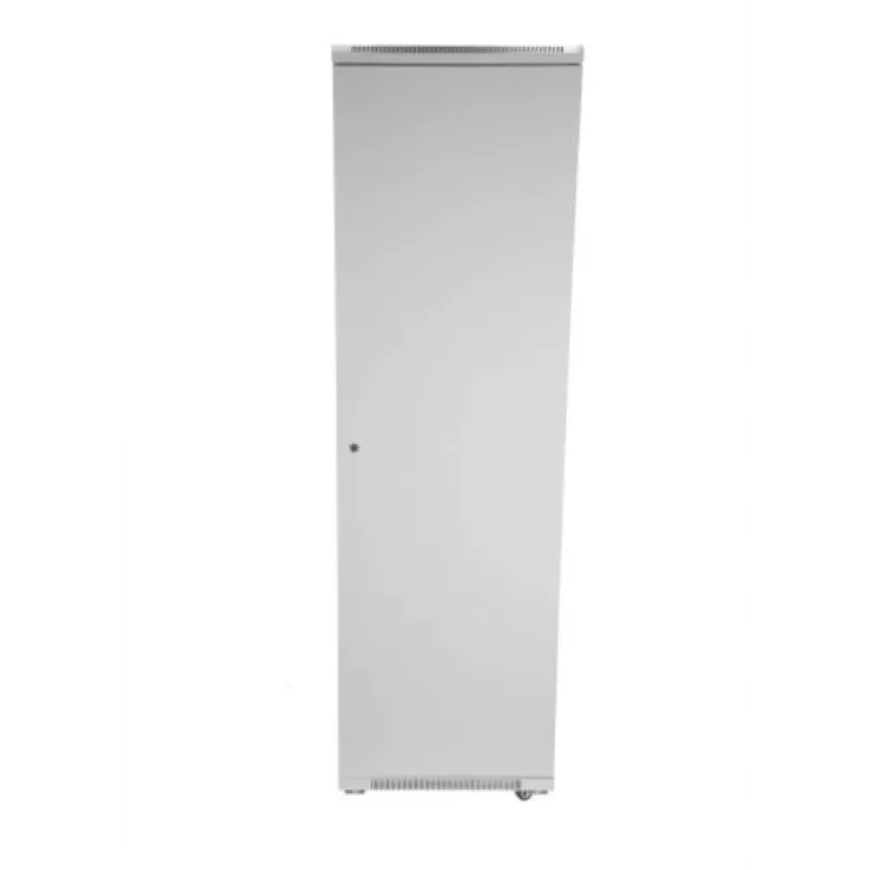 SOMI Networks | 27U, freistehender 19″-Schrank | 27U-60/60NAC | Grau | Maximale Belastung 800 kg; abnehmbare und abschließbare Seitenwände; Glastüren; unmontiert | Tiefe: 60 cm