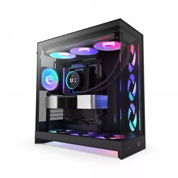 PC-Gehäuse NZXT H9 Flow RGB Midi Tower Schwarz