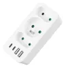Power-Splitter MACLEAN MCE248 F/W — 3 AC-Steckdosen (1×16A, 2×6A) + 4×USB (2×A, 2×C PD 20W), EU-Stecker, weiß