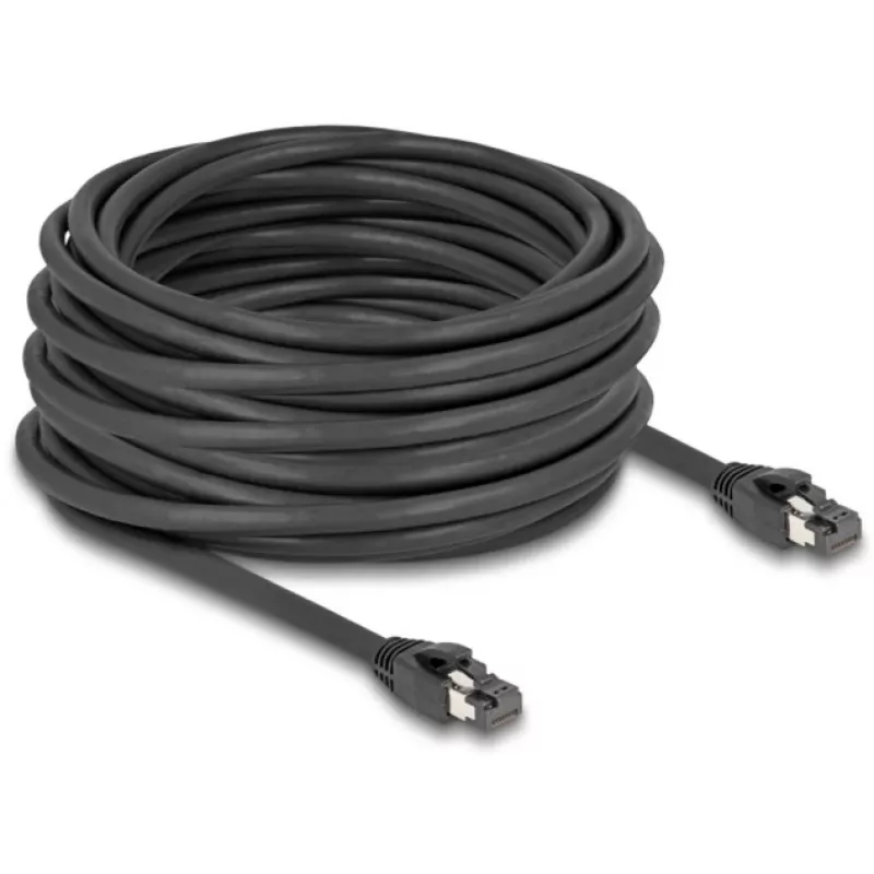 Netzwerkkabel DeLOCK RJ45 Cat.8.1 15m Schwarz