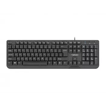 NATEC TASTATUR TROUT SLIM USB, US-LAYOUT, SCHWARZ