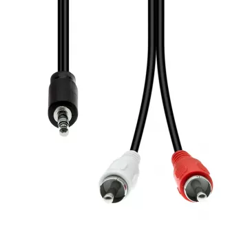 Audiokabel ProXtend M32XRCA-02 3-polig auf 2×Cinch-Stecker, Stecker–Stecker
