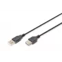 Digitus ASSMANN Basic - USB-Verlängerungskabel - USB Typ A, 4-polig (M) - USB Typ A, 4-polig (W) - 3 m (USB/USB 2.0) - Vergossen - Schwarz (AK-300200-030-S)