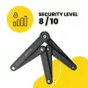 Faltbares Fahrradschloss MANTA XR00FL01 – segmentiertes Design zur Rahmenmontage