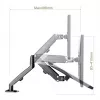 Maclean MC-860N Monitorhalterung, mit Gasfeder, 13-27, 8 kg, Schwarz