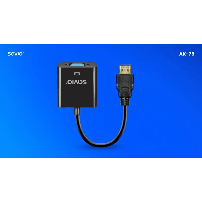 Savio Adapter HDMI-VGA AK-75