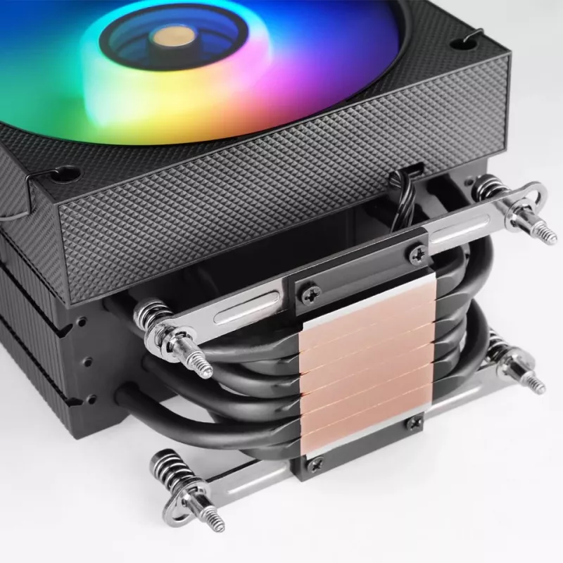 Luftkühler TACENS Mars Gaming MCPU-LCD, 120-mm-Lüfter, TDP 300 W, unterstützt LGA1700/1200/115x/1366 und AM4/AM5, schwarz