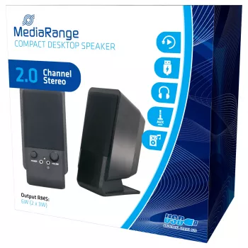 MEDIARANGE Lautsprecher – für PC – 6 Watt (Gesamtleistung)