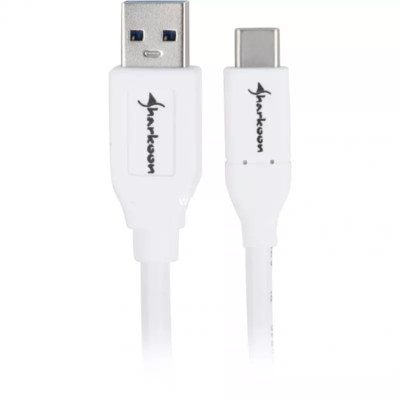 USB 3.2 Gen 2 Kabel, USB-A Stecker > USB-C Stecker (Weiß, 0,5 Meter)