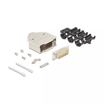 DeLOCK 67132 Kabelsteckverbinder D-Sub 15-polig Silber Stecker