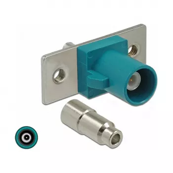 Koaxialstecker DELOCK 89826 — FAKRA Z Stecker, vergoldete Kontakte, 21,2×24×7,5 mm