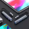 Qoltec 53790 Hub Adapter USB-C 3.1 5in1 | USB-C PD | USB-C | 2x USB 2.0 | USB 3.0