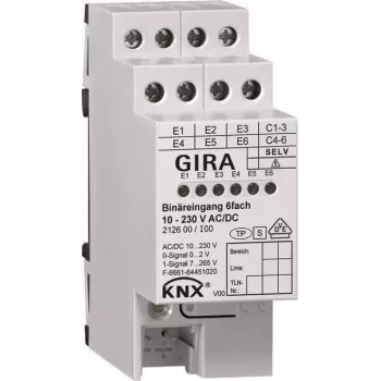 Binäreingang 6-fach KNX 10-230V AC/DC 212600 (212600)