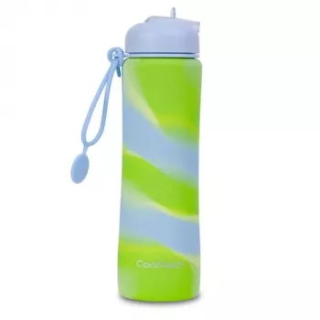 Trinkflasche cool pack Silikon Trinkflasche Z14770 600 ml Mädchen Blau