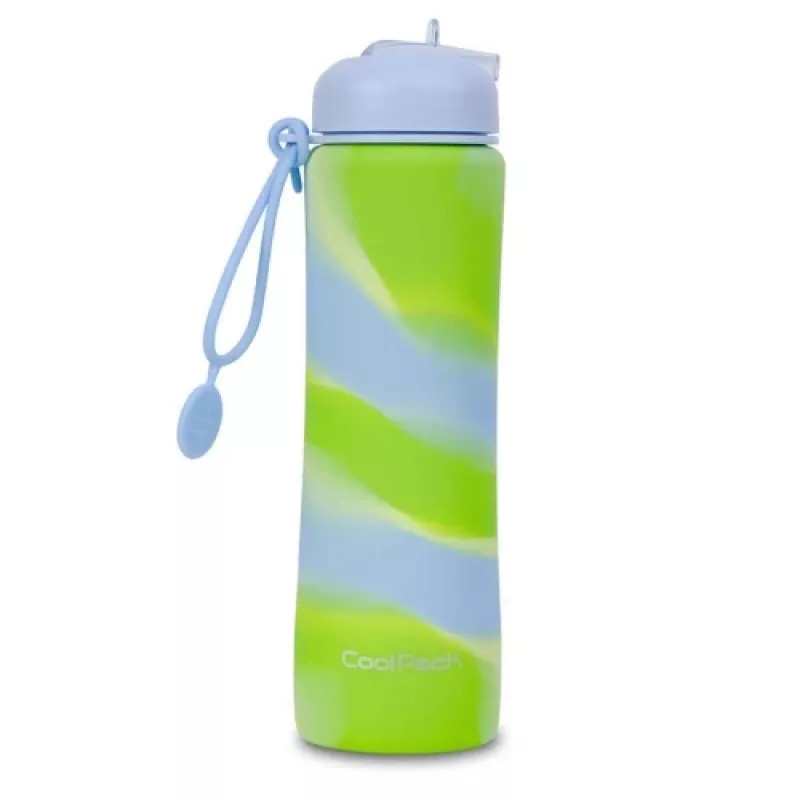 Trinkflasche cool pack Silikon Trinkflasche Z14770 600 ml Mädchen Blau