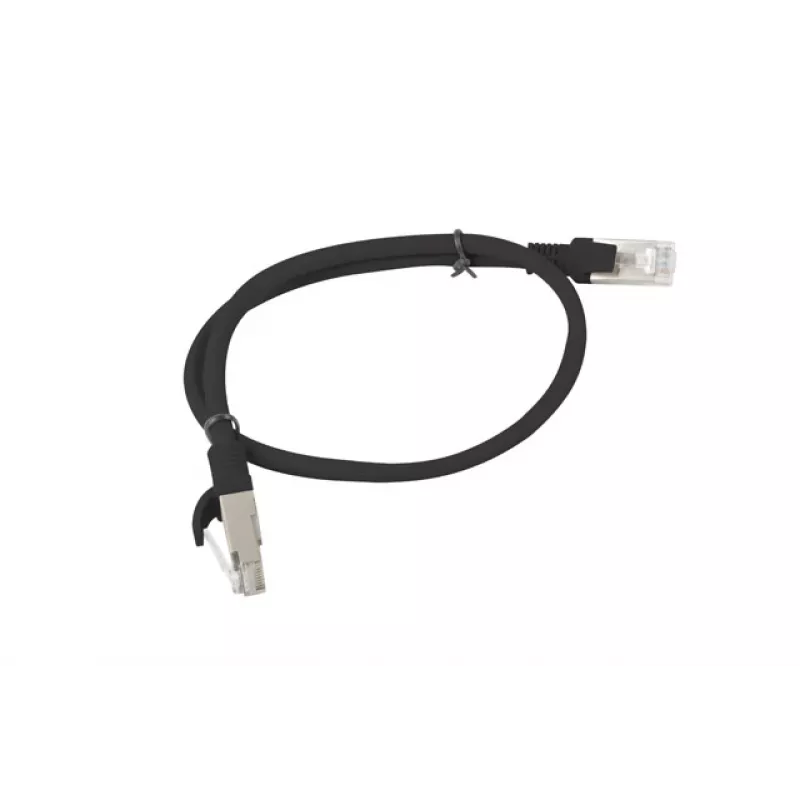 LANBERG PCU6-10CC-0050-BK Patchkabel RJ45 Kat. 6 UTP 0,5 m schwarz