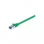 Wentronic Goobay CAT 6a Patchkabel, S/FTP (PiMF), Grün, 0,5 m – LSZH halogenfrei, Kupfer (93660)