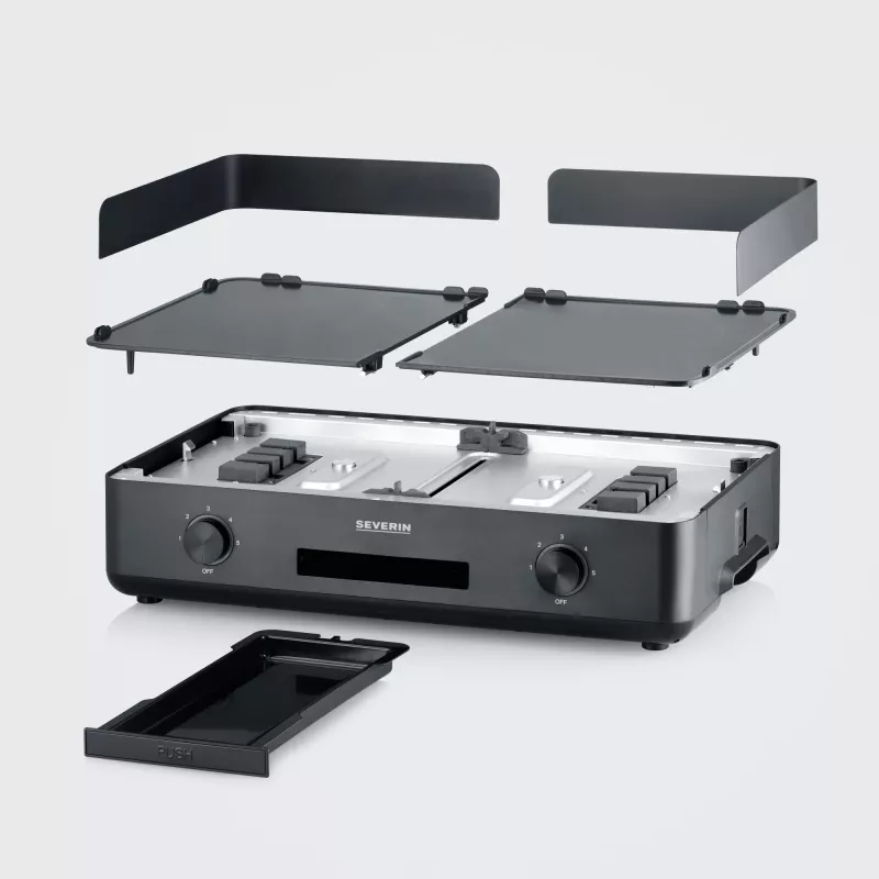 Kontaktgrill Severin PG 8569 2200 W Schwarz Aluminium Kunststoff