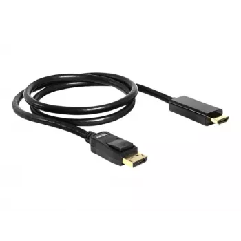 Displayport/HDMI-Kabel DeLOCK 82586 1m Schwarz