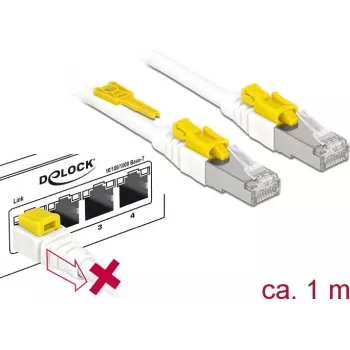 Netzwerkkabel DeLOCK 85331 RJ-45 Cat6a 1 m Weiß