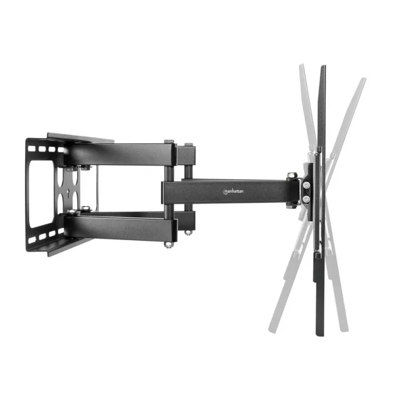 Manhattan Outdoor-Wandhalterung für Fernseher und Monitore, voll beweglich, für 37-65-Zoll-Bildschirme, VESA 200x200-600x400 mm, bis 50 kg, wetterfest, schwarz