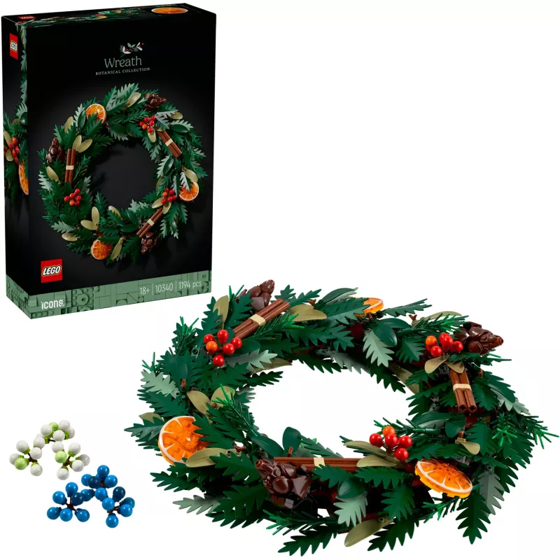 LEGO 10340 Icons Weihnachtskranz Bauspielzeug