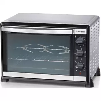 Mini-Backofen Rommelsbacher BG 1805/E Edelstahl – 42 L, 80–230 °C, 7 Modi, Rotisserie