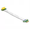 DeLOCK Riser Card PCI Express x1 Stecker auf x1 Slot 90° abgewinkelt mit FPC-Kabel 15 cm